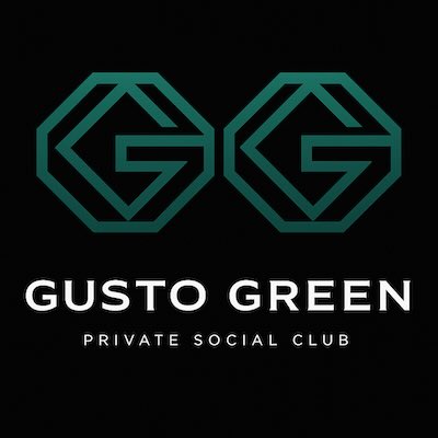 Логотип каннабис-клуба Gusto Green Барселона